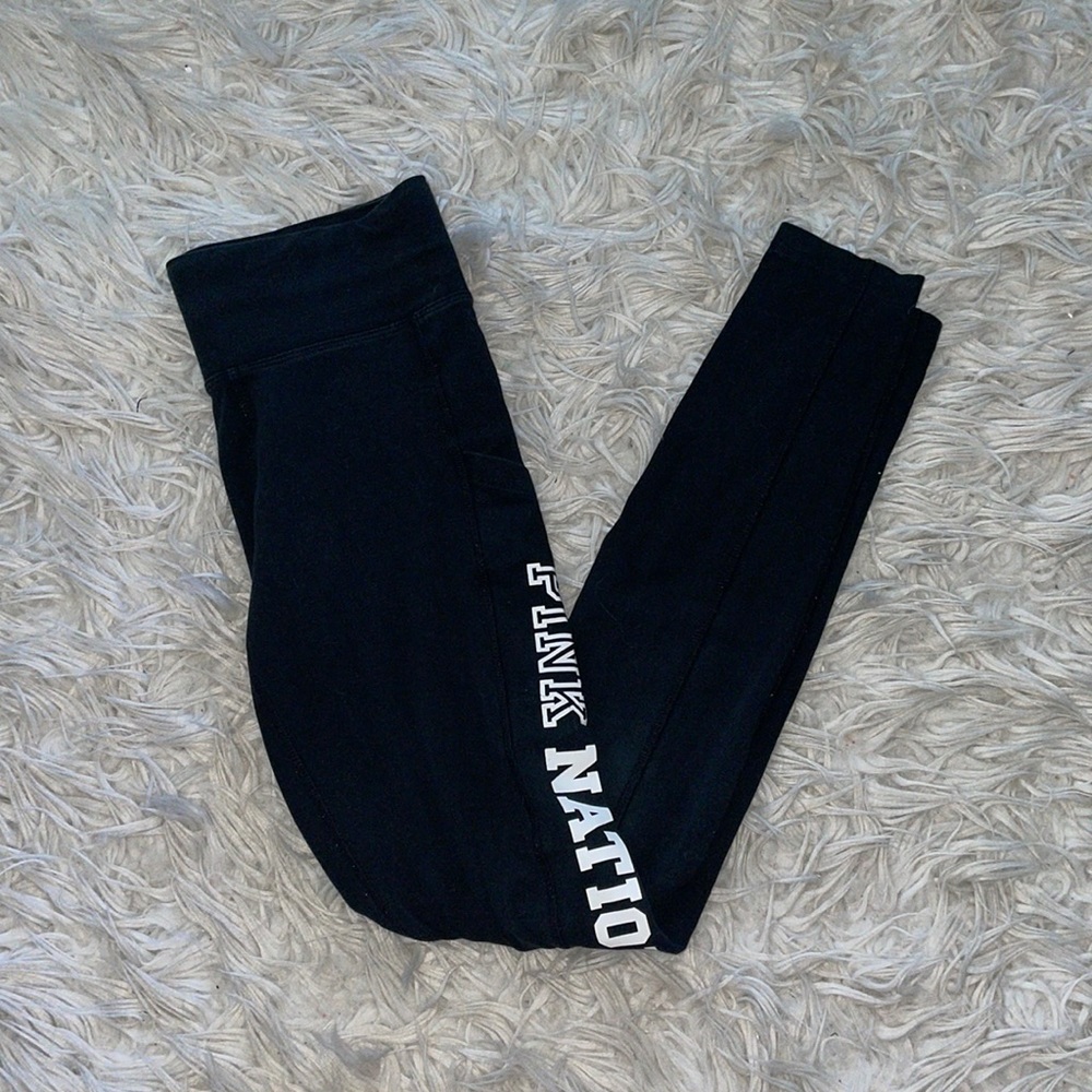 VS Pink Black Yoga Pants